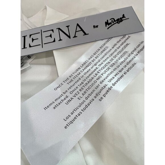 NWTD IEENA FOR MAC DUGGAL Size 6 One Shoulder Calf Midi Dress White MSRP $298 - Picture 3 of 12
